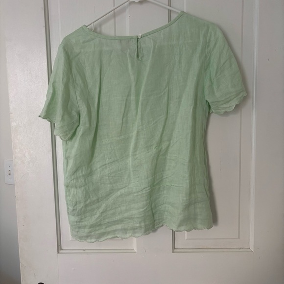 J. Crew Light Green Lace Blouse - Picture 5 of 5